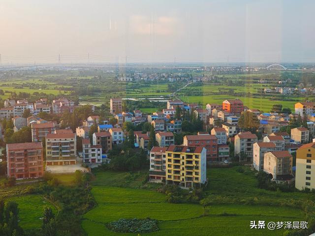 千年古城，云梦城东盛夏光影远眺