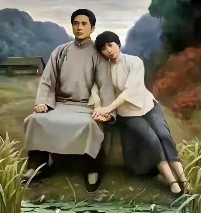 毛泽东和杨开慧年轻时的照片。郎才女貌，令人羡慕的一对革命伴侣
