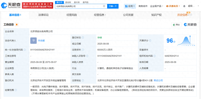 屹唐科技在北京成立领创光电公司