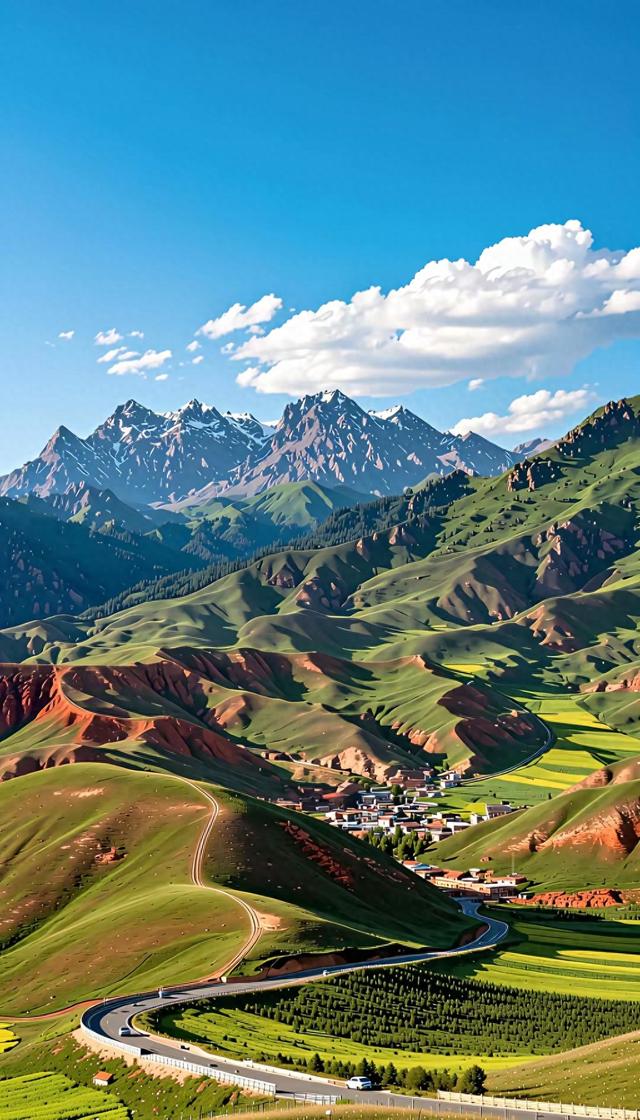 山的雄浑，水的灵动，树的葱郁，屋的温馨