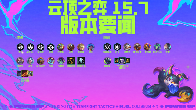 云顶之奕手机版版本（云顶之弈157版本更新羁绊与强化符文迎来调整）