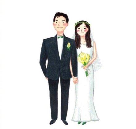 动漫情侣婚纱照梦幻图（超可爱漫画婚纱照）