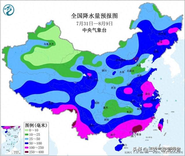 本轮强降雨中心已定，明日8月2号天气预报，暴雨大暴雨分布如下！
