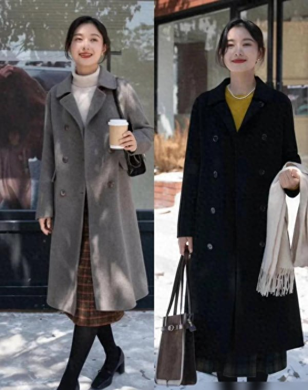 真正见过世面的女人，冬天都会备“大衣+裙子”，时髦高级又耐看