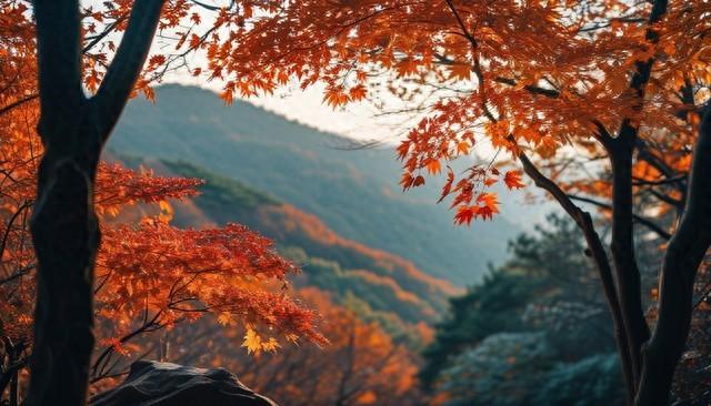 长沙岳麓山红枫如火