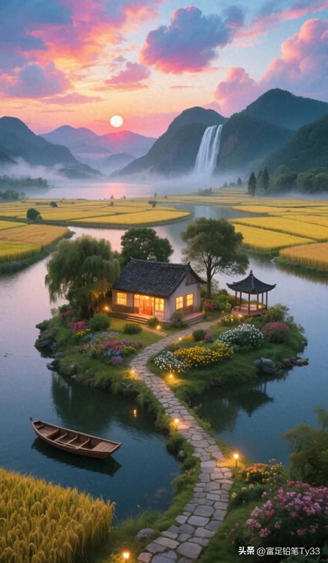 世外桃源，人间仙境，山水田园，静谧美好