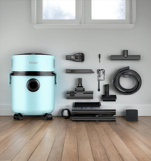 卖爆了！海尔 19000Pa 桶式吸尘器干湿两用，328 元大促清洁党速冲！