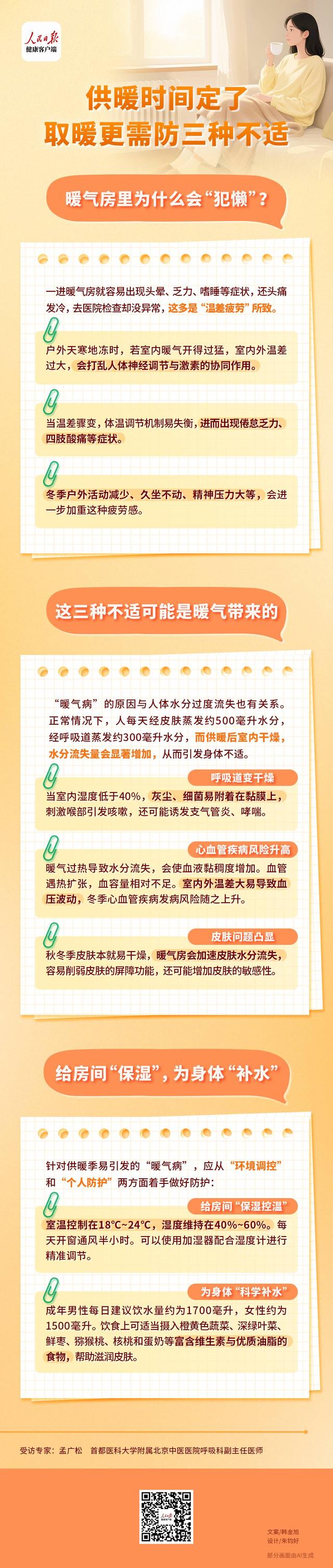 供暖时间定了，取暖更需防三种不适