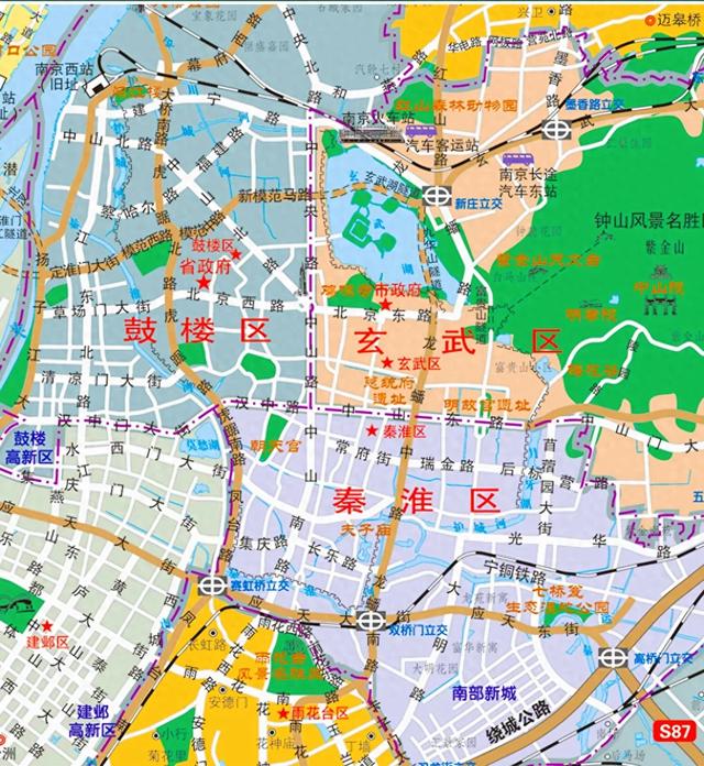 南京老城区经典路线，从中山码头到鼓楼、新街口，往东通往中山陵