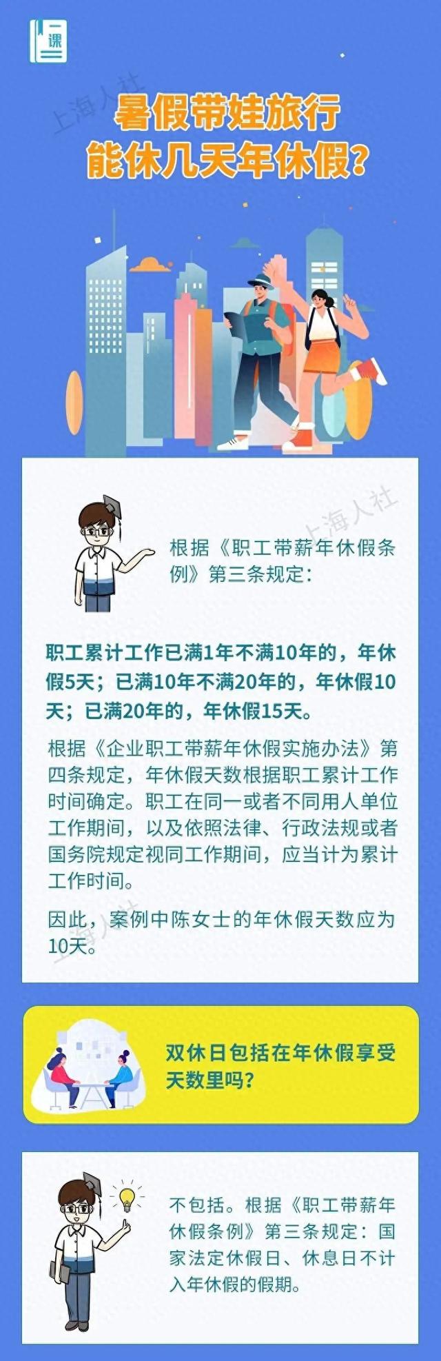暑假带娃旅行，能休几天年休假？