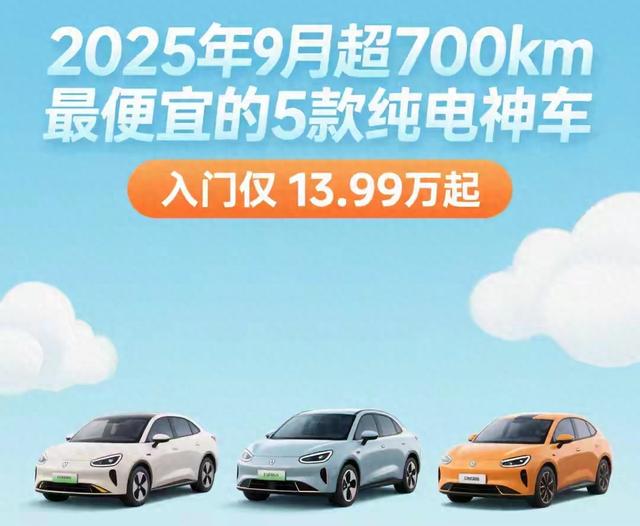 13.99万，700公里续航，纯电车杀疯了！