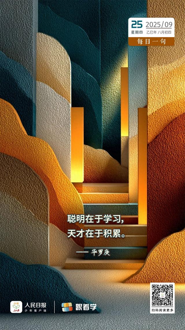 每日一句丨聪明在于学习