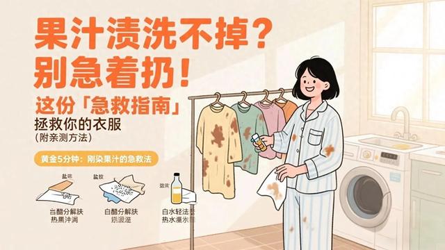 宝宝衣服上橘子水怎么洗（果汁渍洗不掉别急着扔这份急救指南拯救你的衣服）