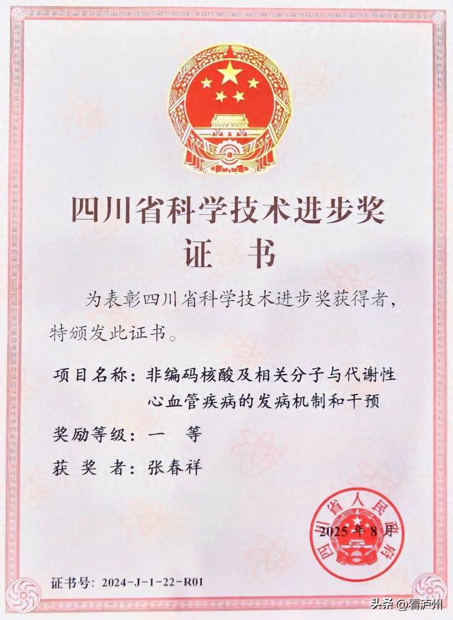 祝贺！泸州连续三年斩获省科技进步奖一等奖
