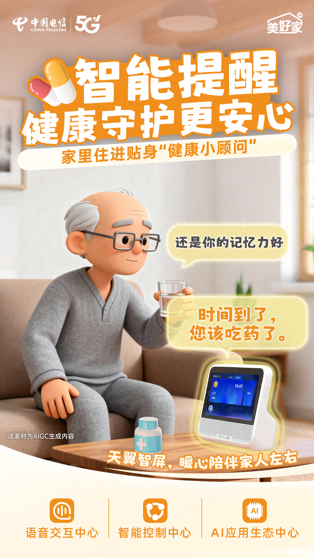 天翼智屏，一语唤醒，省心更安心！