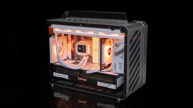 银白顶配，98X3D+技嘉B850M雕妹+索泰RTX 5080+6400C28 96GB装机