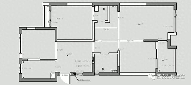 130㎡四室变两室,还有书房和储物间