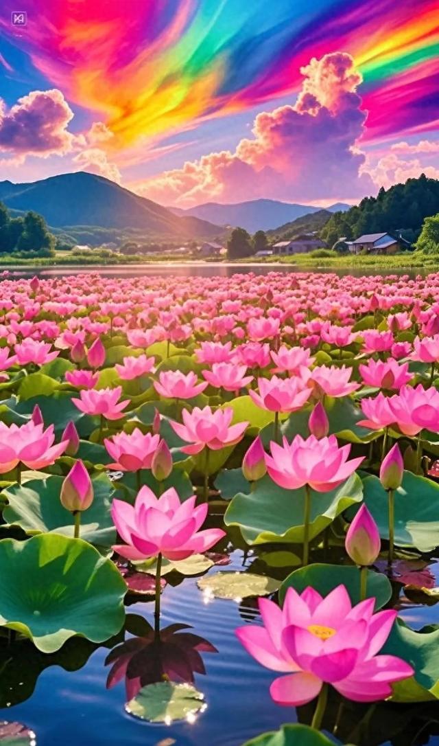 荷花如海，画面绝美