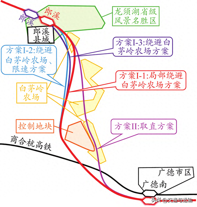 宁宣杭铁路郎溪至广德段线路方案研究
