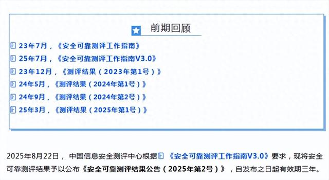 第五版安全可靠测评结果出炉（2025年第2号）！新增3款数据库