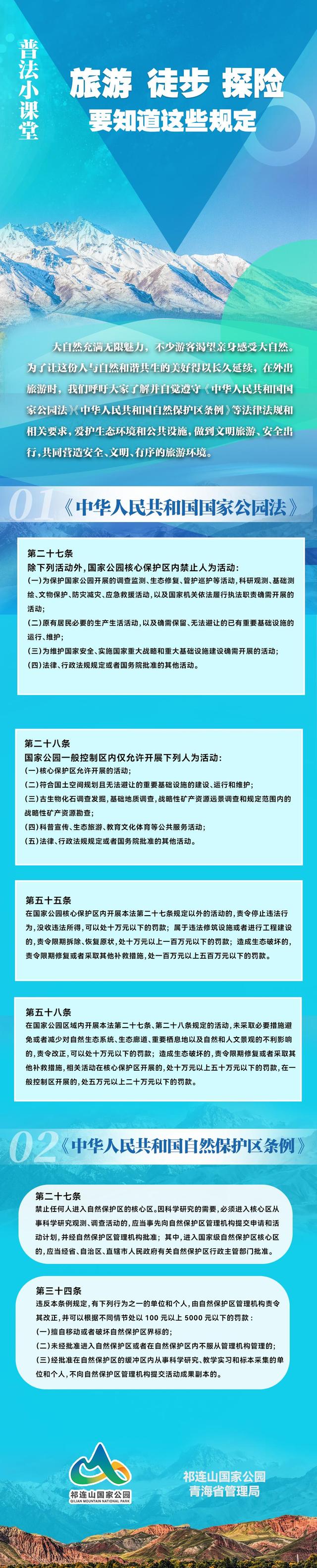 普法小课堂丨旅游 徒步 探险 要知道这些规定