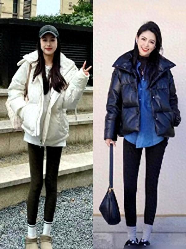 被北京上海街拍惊艳了！满街都是“冬服+瑜伽裤”，洋气时髦保暖