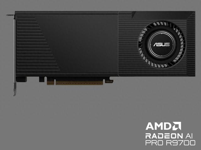 华硕近来首款鼓风散热显卡，Turbo Radeon AI PRO R9700上线