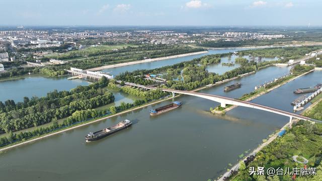 ​雨后京杭大运河与双龙湖湿地 繁忙与静谧共绘盛景