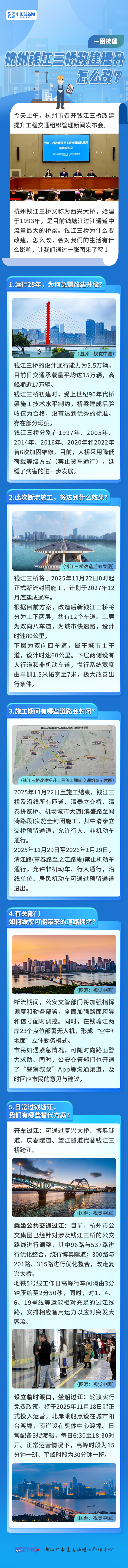 杭州钱江三桥改建提升怎么改？一图梳理