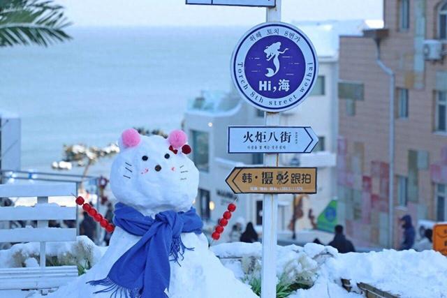 冬雪勾勒山海画卷 威海网红地标迎旅游热潮