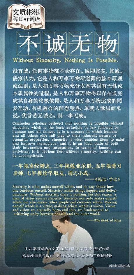 什么不可什么的成语（文质彬彬·每日好词语｜不诚无物）