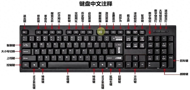 电脑键盘中英文切换键（零基础学电脑必备键盘中文注释大全）