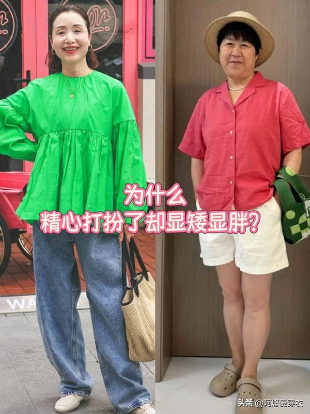 为什么不建议中年女人：衣穿长、裤穿宽？看完这几组对比你就懂了