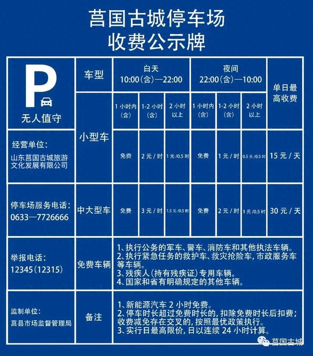 莒国古城公告