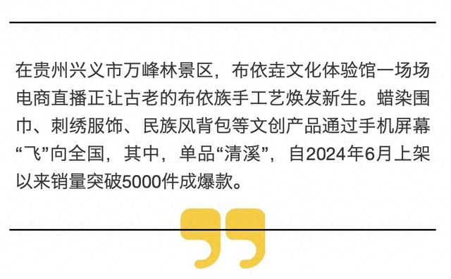 触网新生！黔西南万峰林布依垚单款爆卖年销量超5000件
