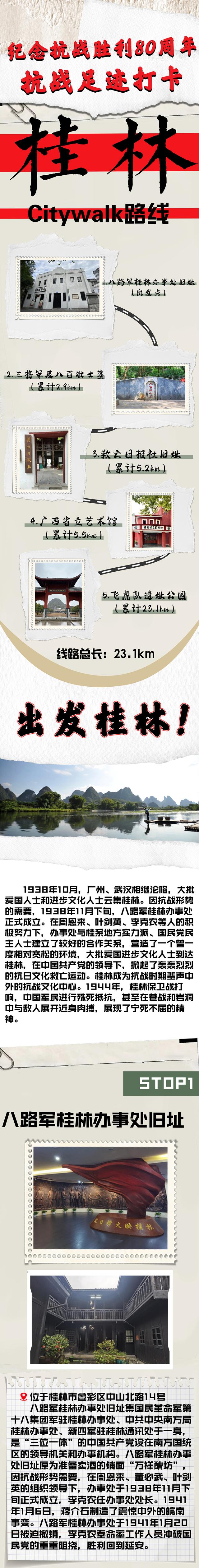 纪念抗战胜利80周年｜抗战足迹打卡·桂林Citywalk路线