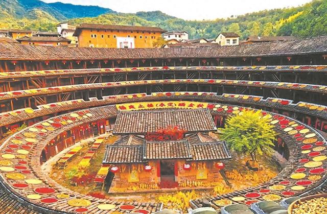福建土楼永定景区启动晒秋民俗文化季活动