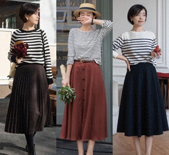 “毛衣+半裙”才是真温柔！秋天出门再搭对鞋子、外套，特高级