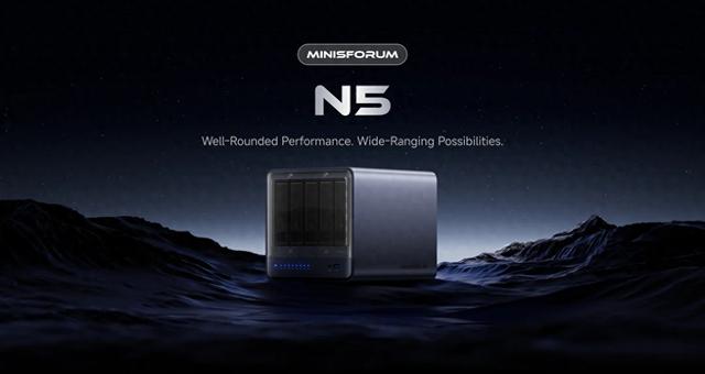 Minisforum推出NAS迷你主机N5：搭载R7 255处理器，5+3盘位，售价3749元