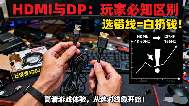 dp优化（买错线白扔钱大部分玩家分不清HDMI和DP）
