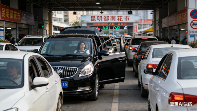 昆明女子违停竖中指被撞！私了后交警再调查	，谁的错？