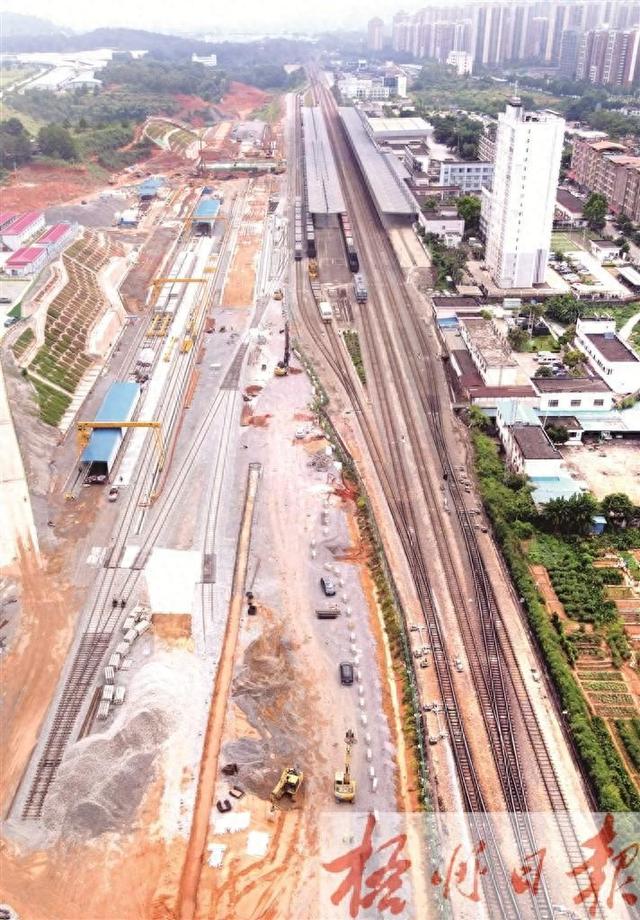 柳梧铁路梧州站站场建设如火如荼