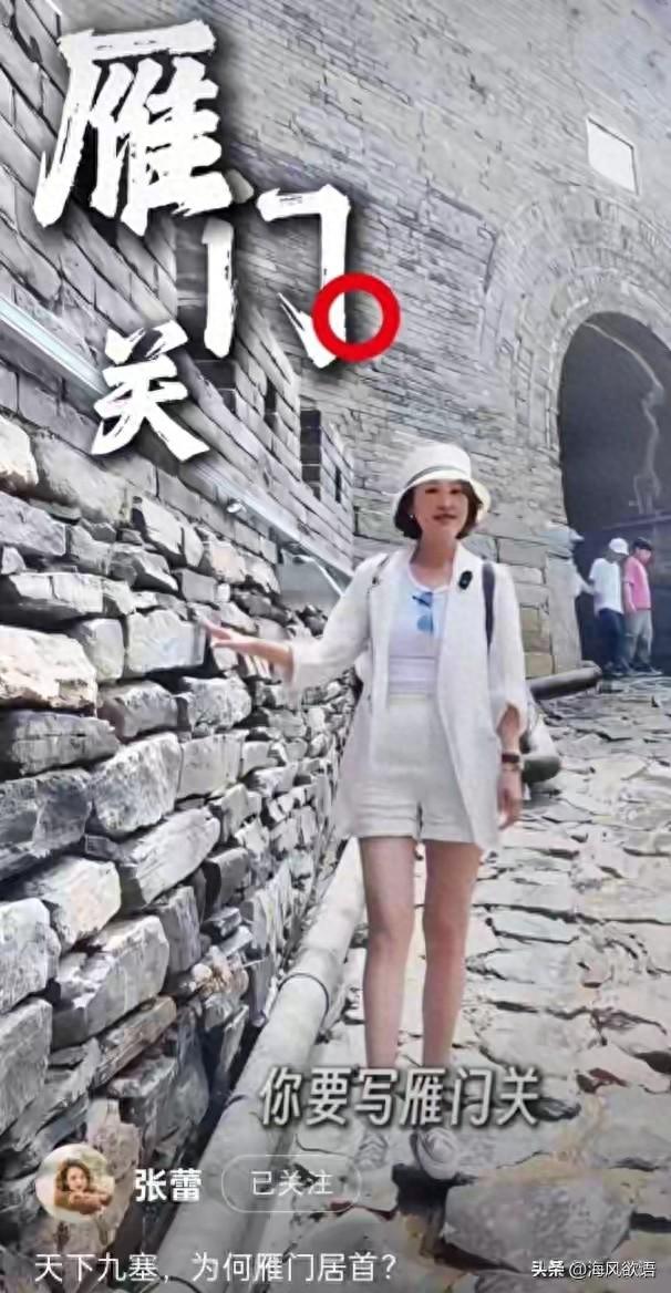 张蕾一身素白走雁门关古道，城砖上的刻痕，竟全是历史干货