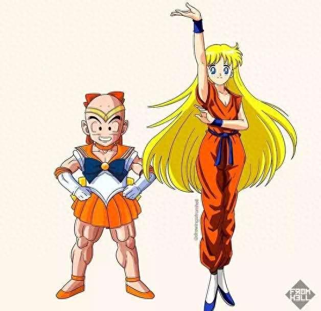 dnf法驱七龙珠换装（七龙珠和美少女战士互换装果然颜值才是王道）