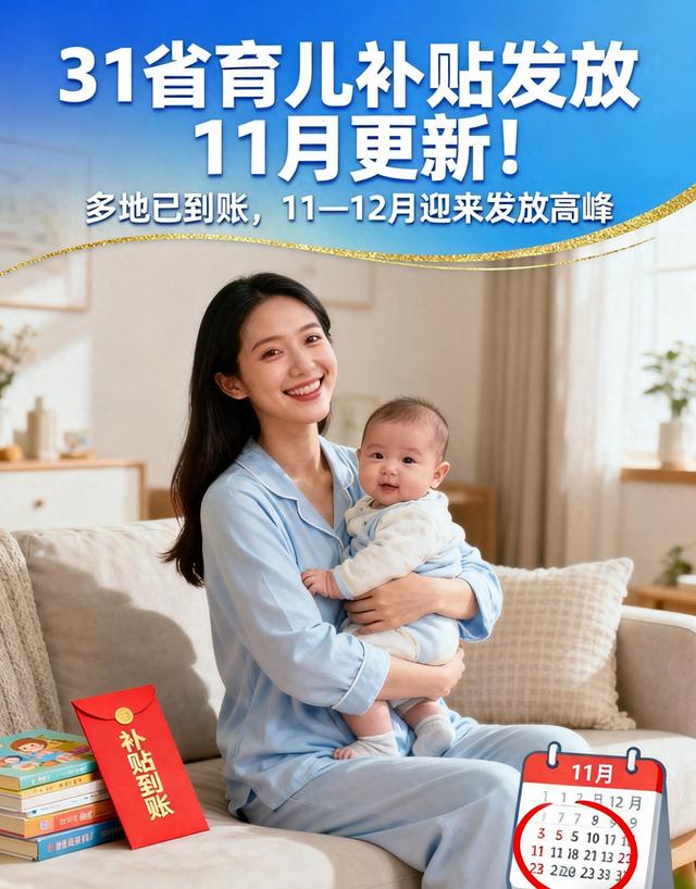 31省育儿补贴发放11月更新！多地已到账，11–12月迎来发放高峰