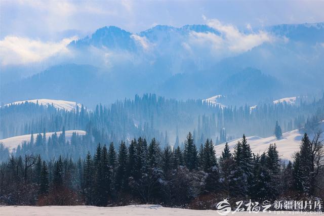 初冬那拉提：雪落成诗，云雾山色演绎中式美学