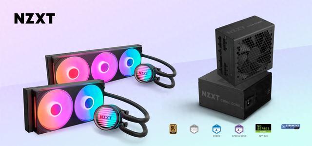 NZXT 恩杰推出 Gold Core 电源与 Kraken Core 一体式水冷散热器