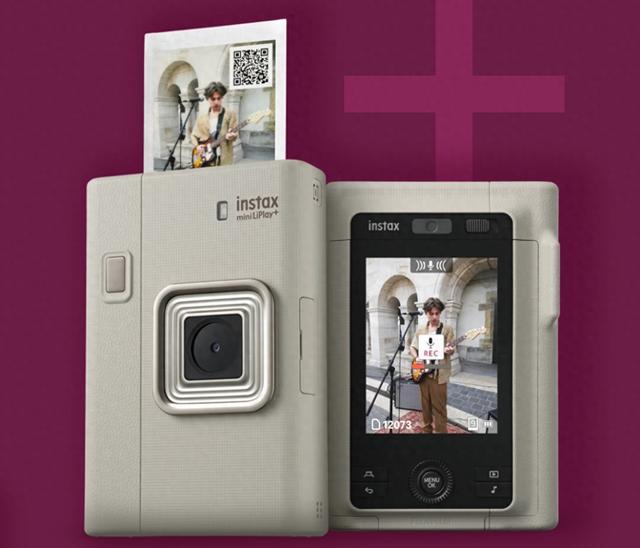 富士发布Instax LiPlay Plus拍立得相机：前后双摄+音频照片