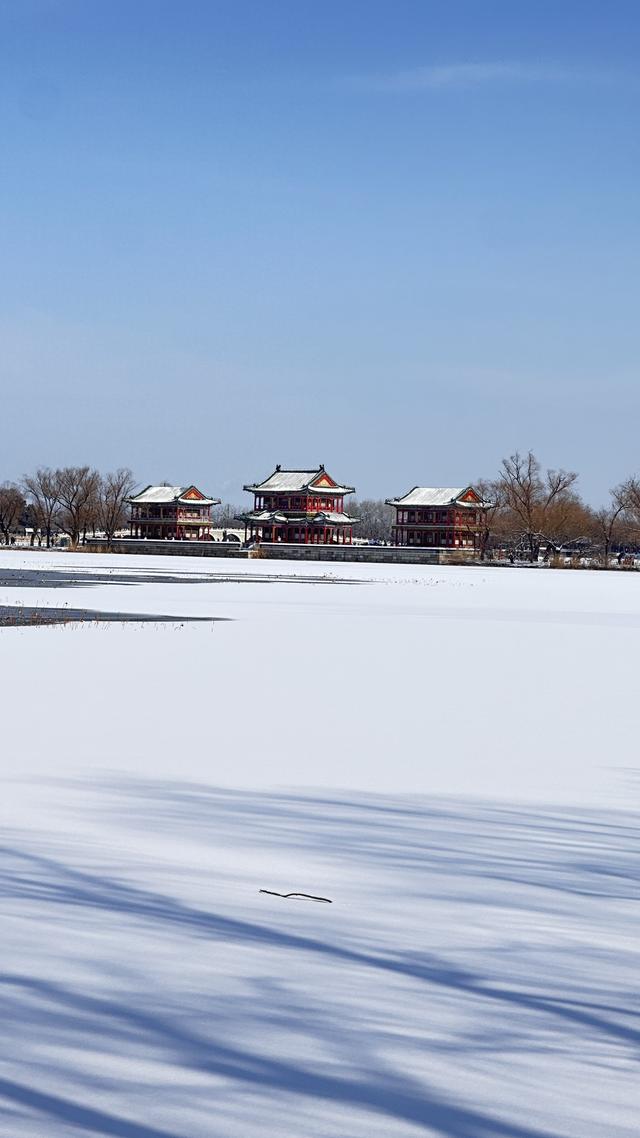 雪落颐和园：白雪镶金顶