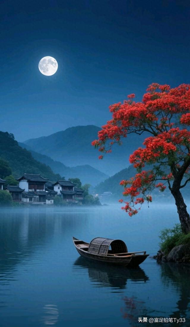 沉醉月韵江南：红叶缀水乡，静赏如画谧境！